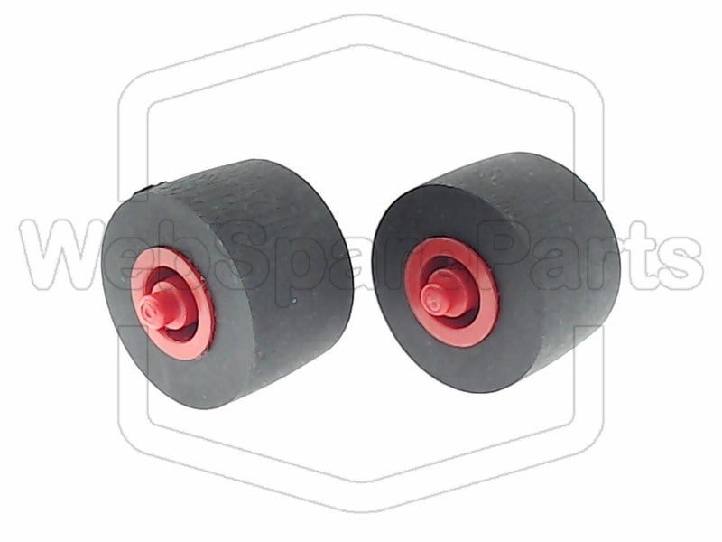 Pinch Roller 10mm x 6mm x 1.5mm (with axis in red)