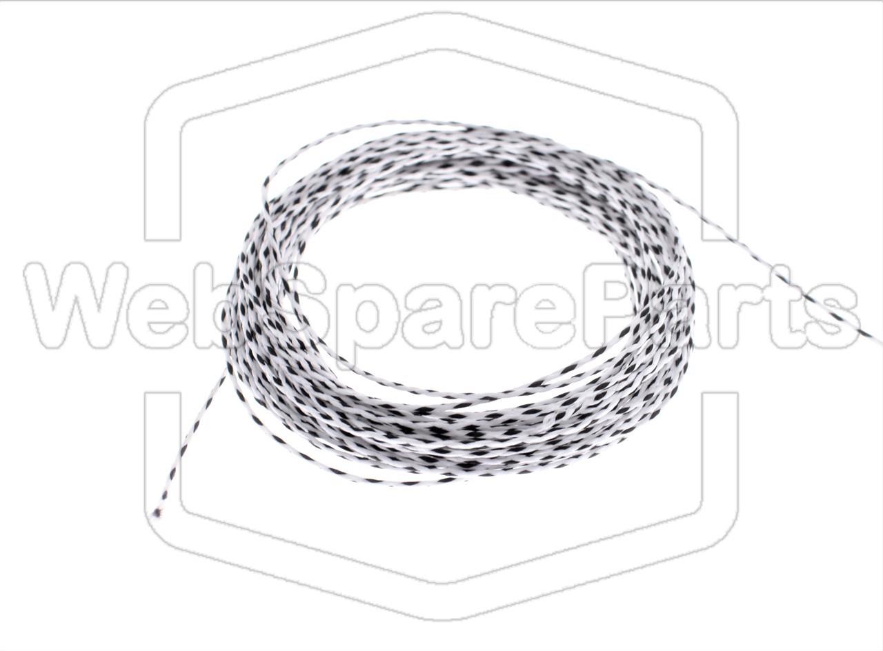 Dial Cord for Vintage Radios Black/White 5 meters