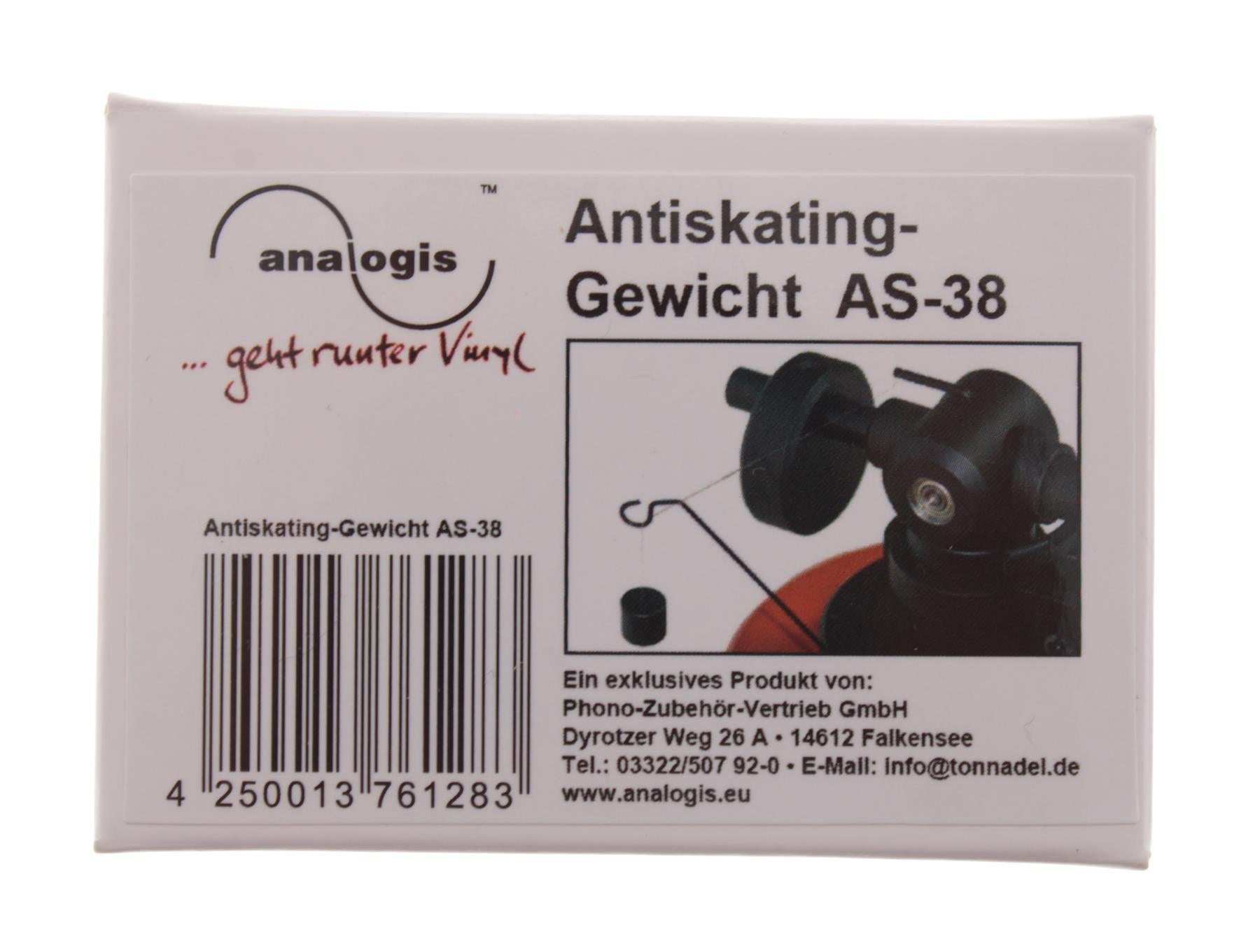 Analogis AS-38 Anti-Skating Weight for Turntables – 4.1 g with Fine Thread
