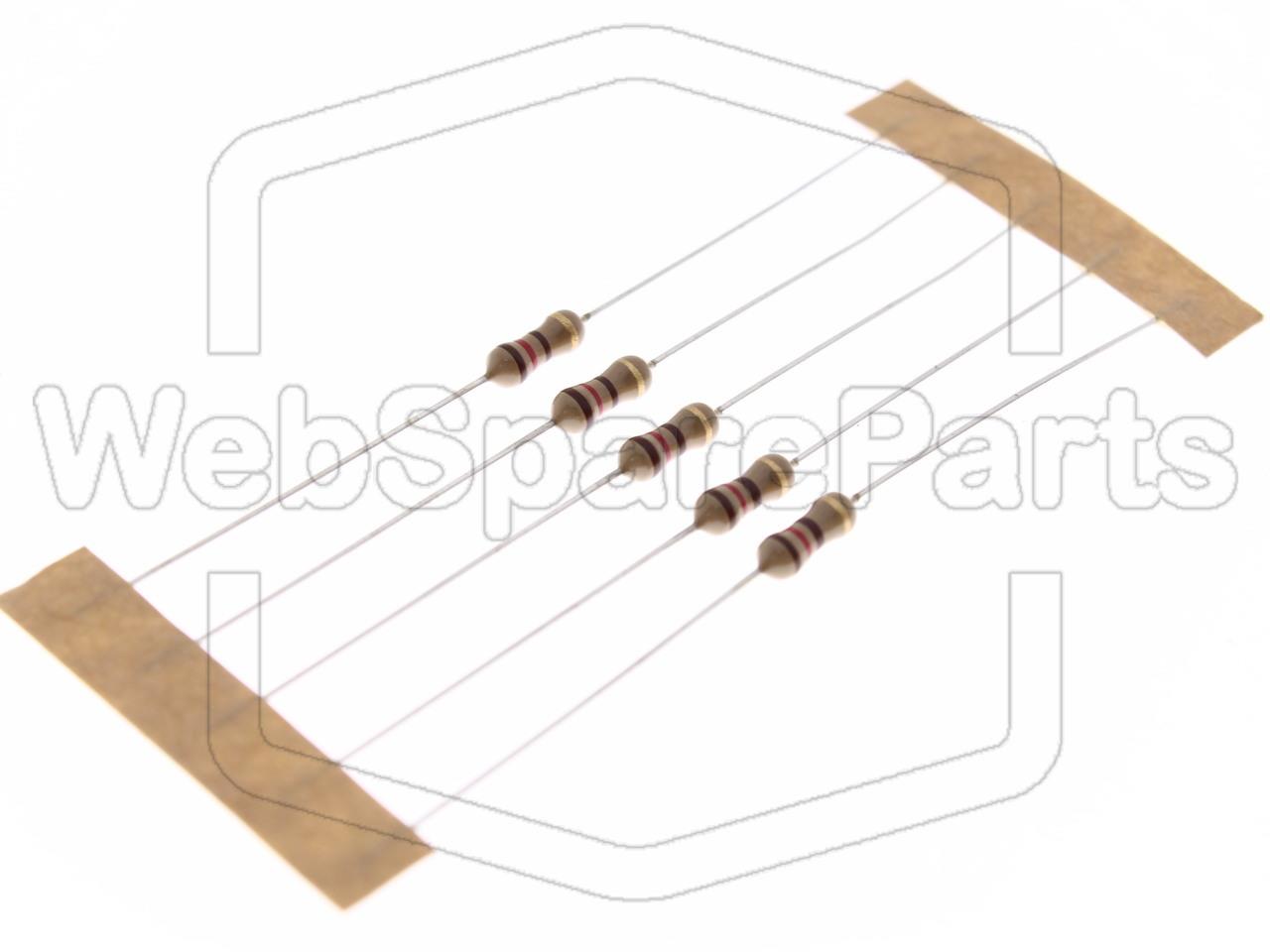 5x Kohleschichtwiderstand 120R 0.25W ±5% Ø2.5x6.8mm