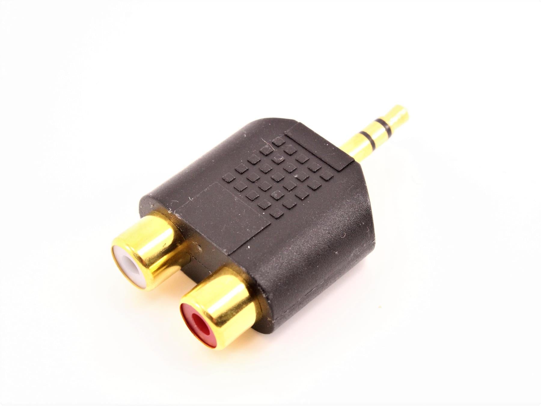 3.5mm Stereo Jack Male to 2 x RCA Female Adapter