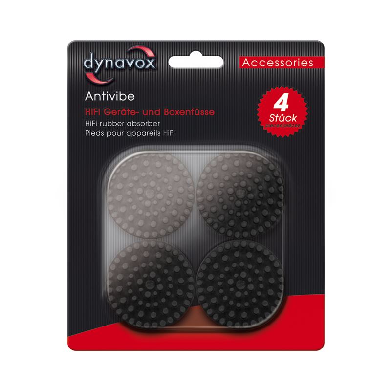 Dynavox Antivibe rubber device and speaker feet, round 53 mm, set of 4