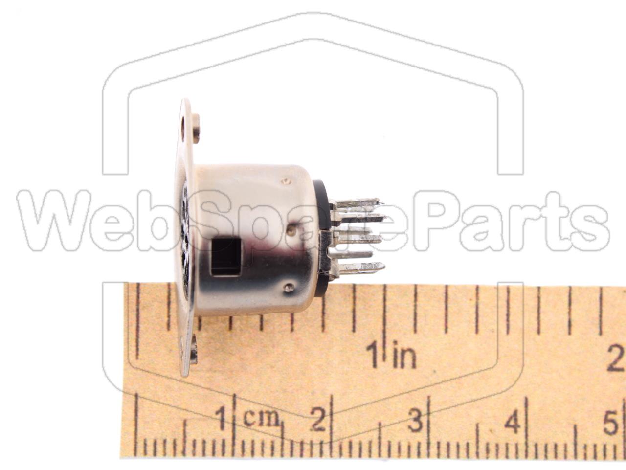 8-Pin DIN Wall-Mount Socket Connector for Vintage Audio Equipment Repair
