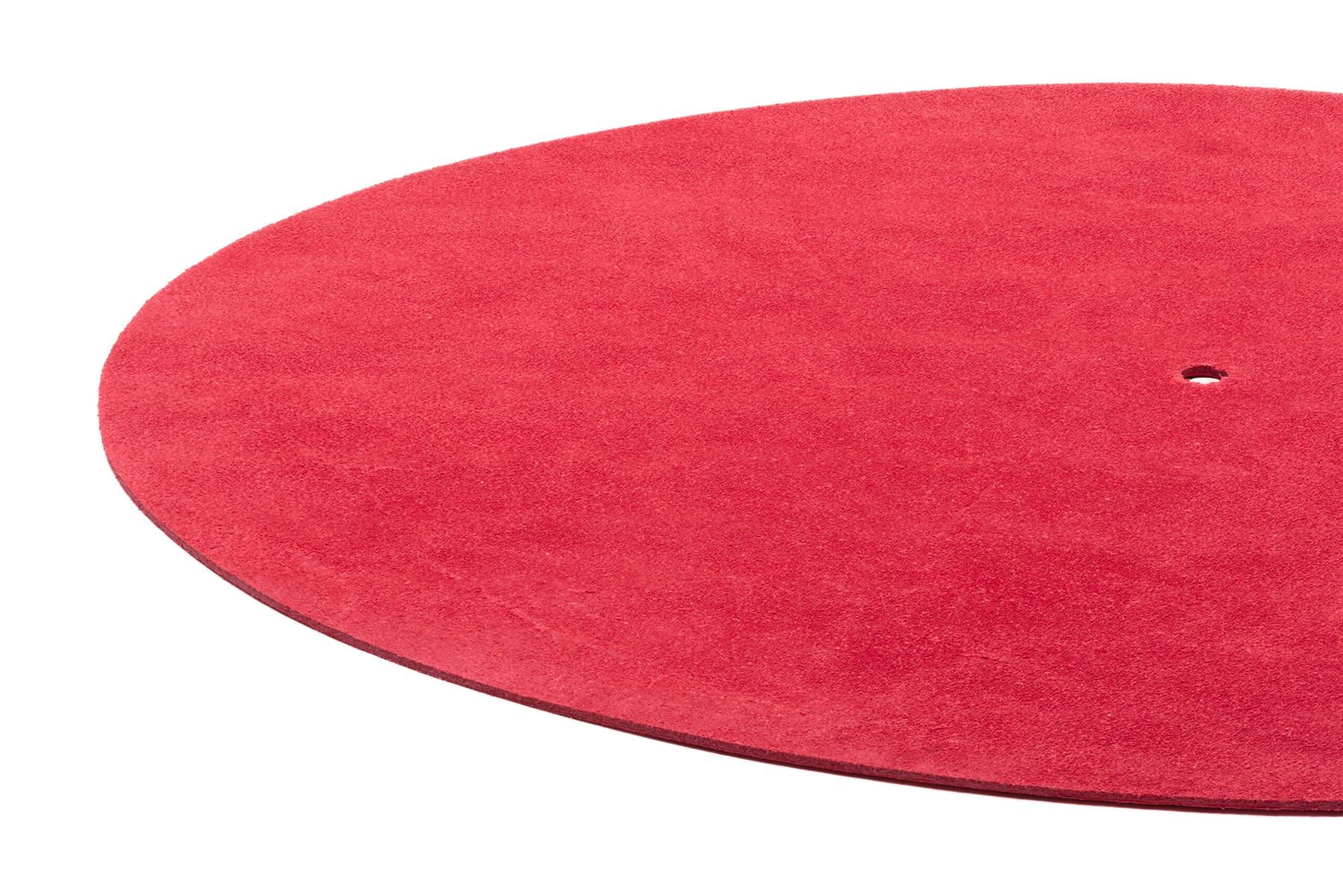 Analogis Mat Six Red Suede Turntable Mat – Anti-Static Vibration Damping