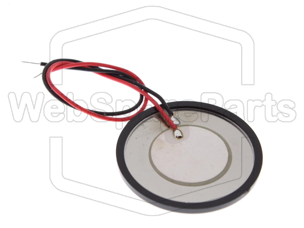 Piezo Buzzer tablet without tone generator Ø35x2.0mm 30V 1.25KHz
