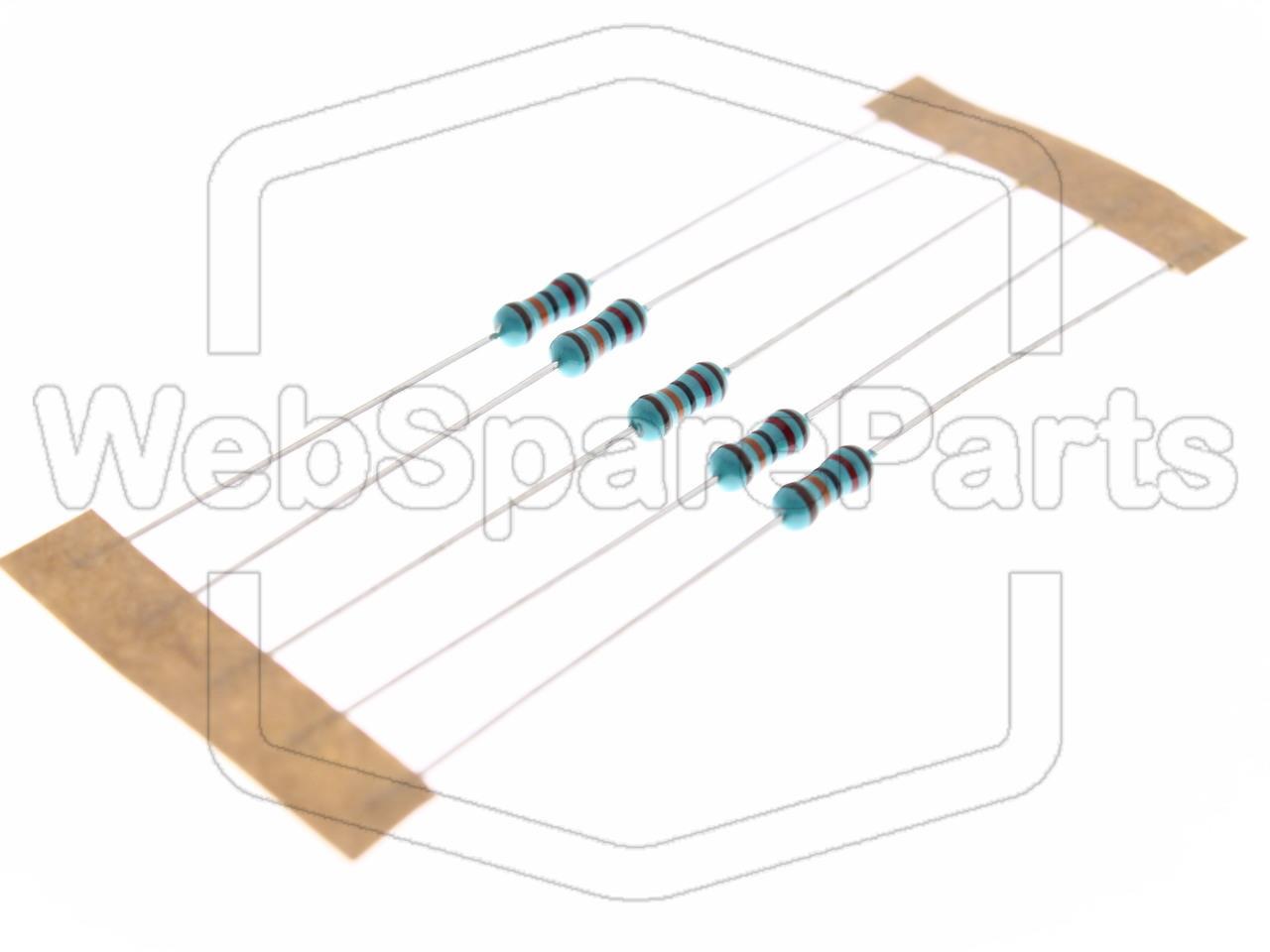 5x Metallic Film Resistance 120kR 0.6W ±1% Ø2.5x6.8