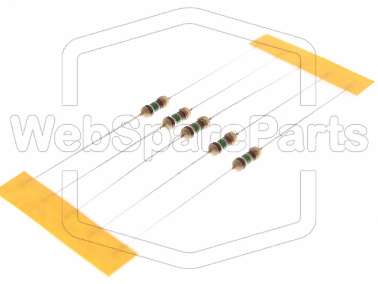 5x Résistance du film de carbone 150R 0.25W ±5% Ø2.3x6mm
