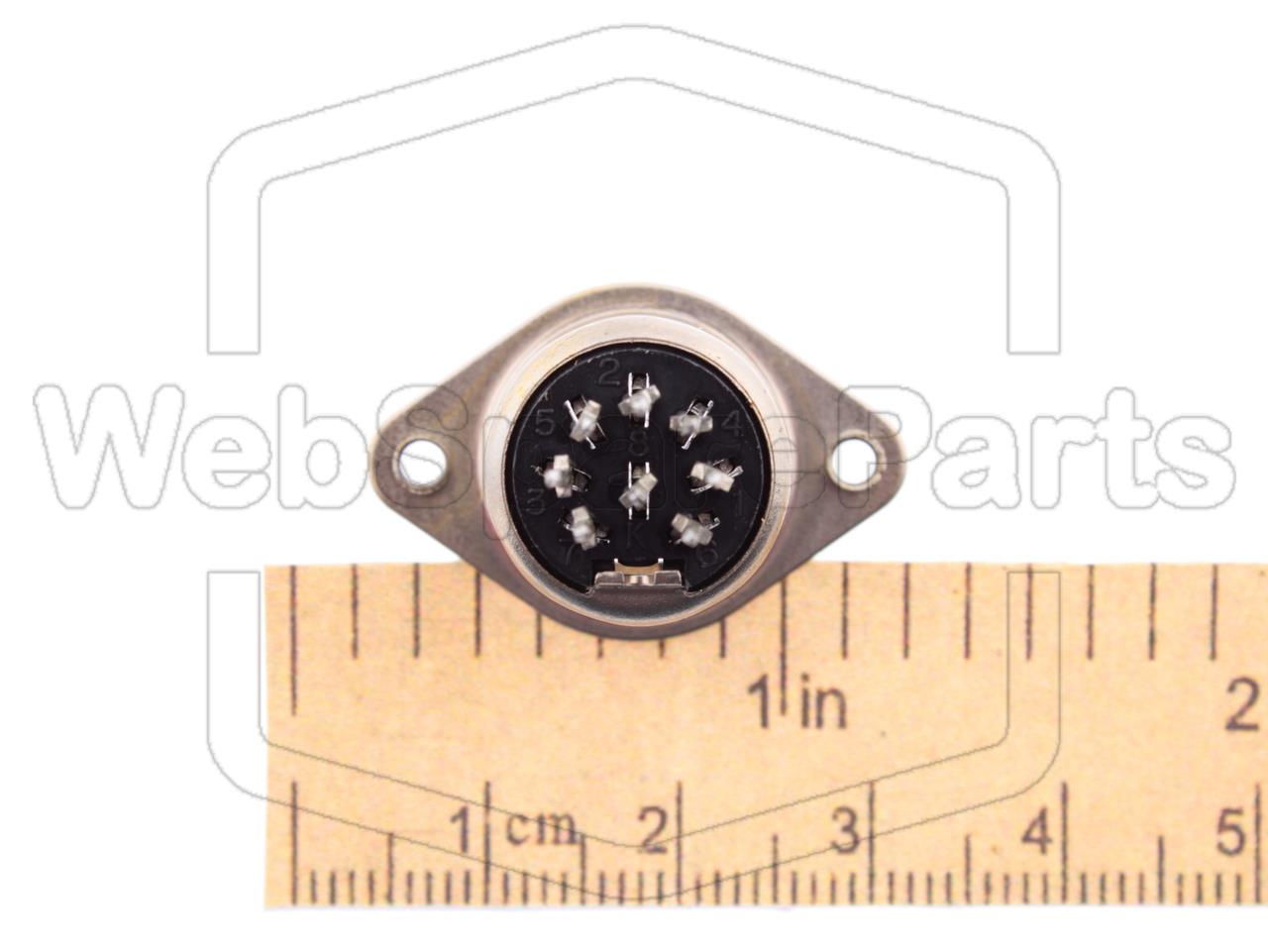 8-Pin DIN Wall-Mount Socket Connector for Vintage Audio Equipment Repair