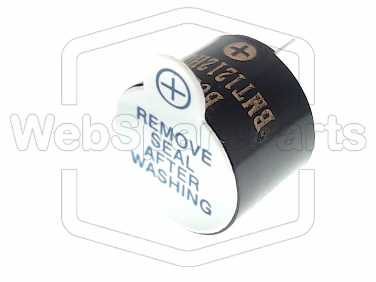 Electromagnetic buzzer without tone generator Ø12x9mm 7..16VAC 85dB 2.4kHz