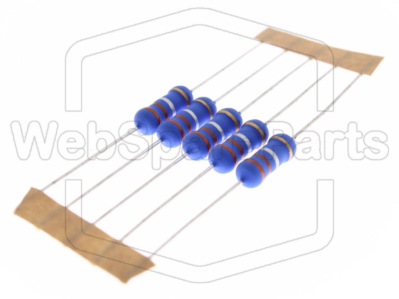 5x Résistance du film métallique 0.33R 2W ±5% Ø5x12mm