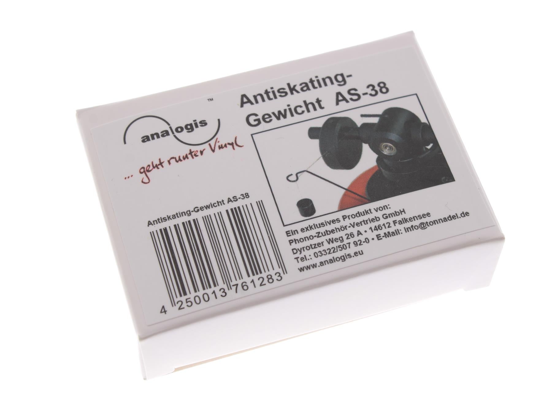 Analogis AS-38 Anti-Skating Weight for Turntables – 4.1 g with Fine Thread