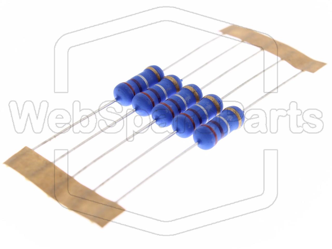 5x Résistance du film métallique 0.27R 2W ±5% Ø5x12mm