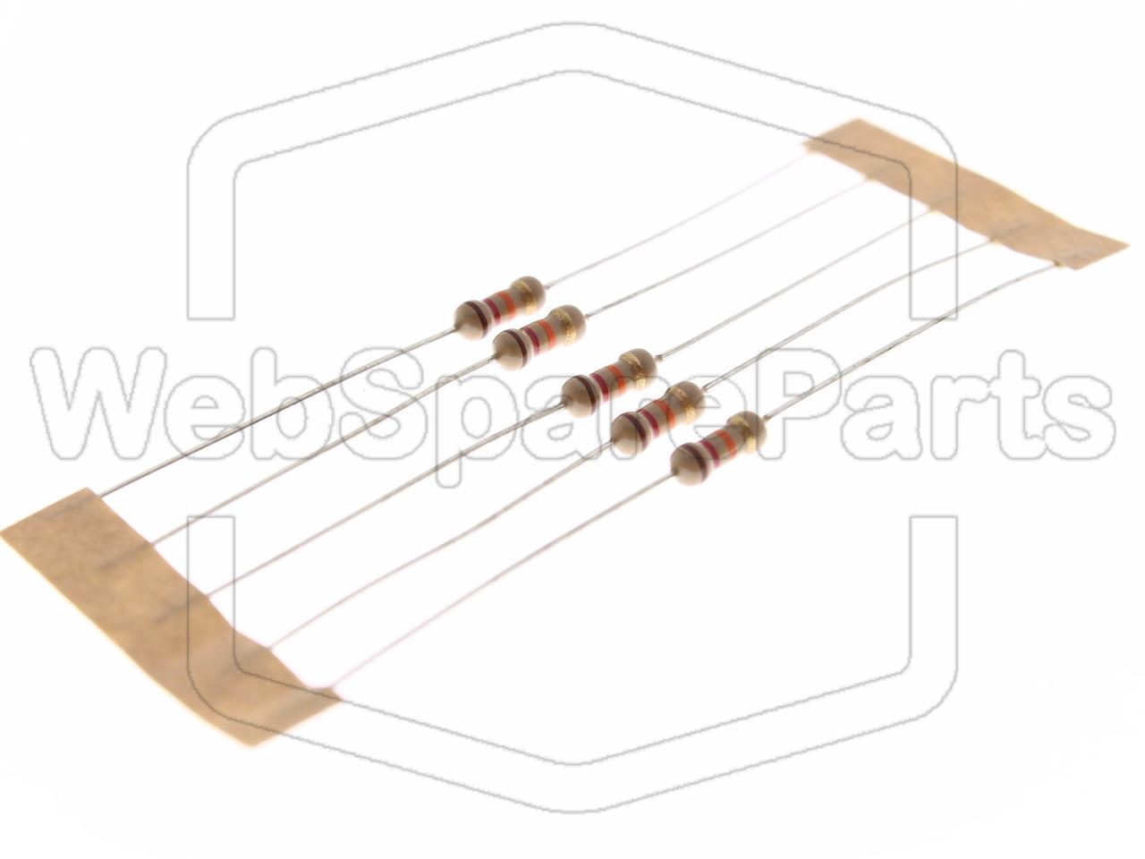 5x Kohleschichtwiderstand 12kR 0.25W ±5% Ø2.5x6.8mm