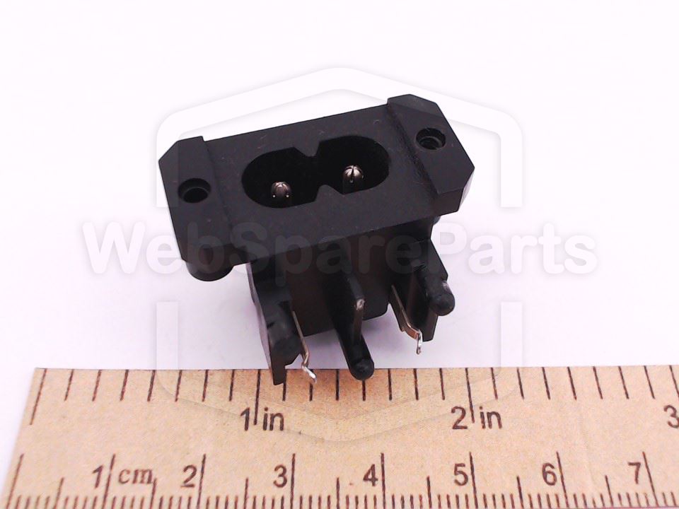 PCB-Mount IEC C8 AC Mains Input Connector for Technics RS-232