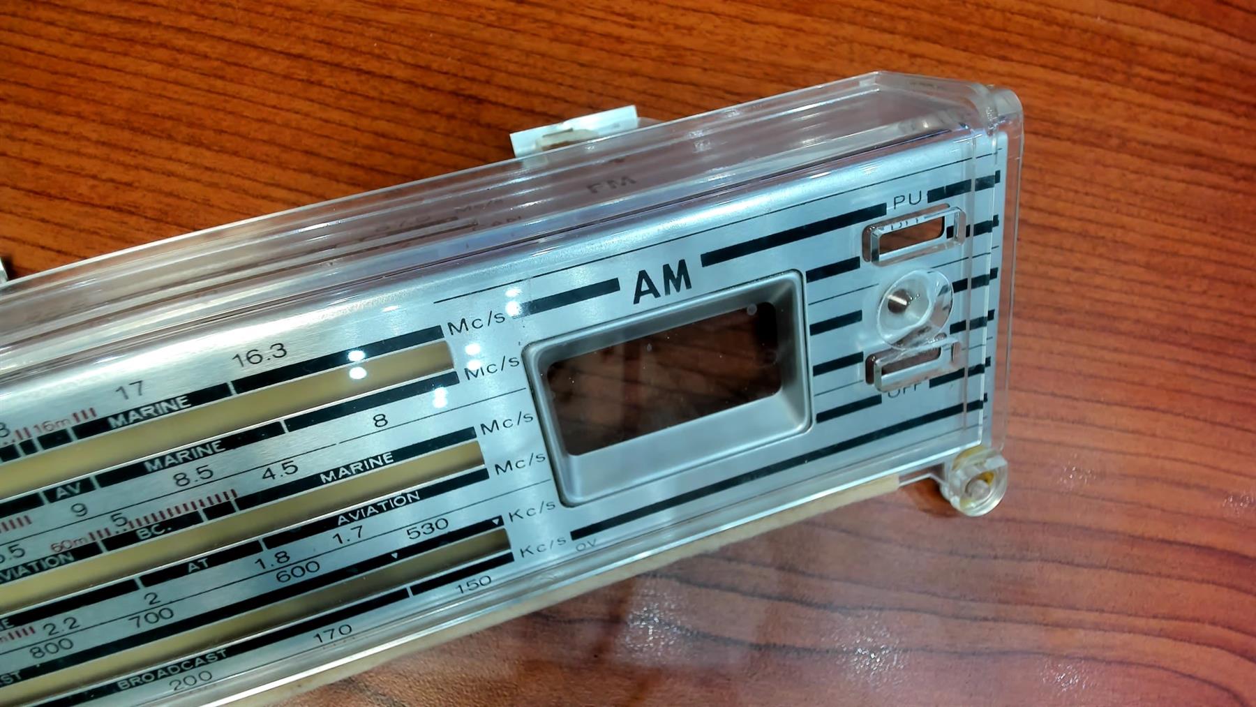 Philips L6X38T Front Glass FM/AM Dial for Vintage Radio