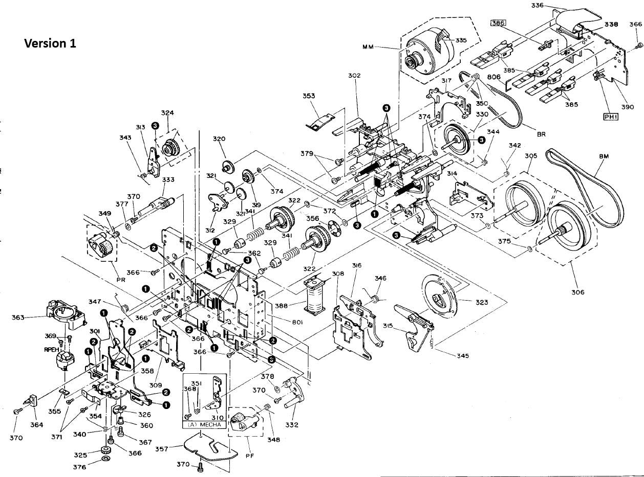 Kenwood KX-W6040 Belt Kit for Double Cassette Deck