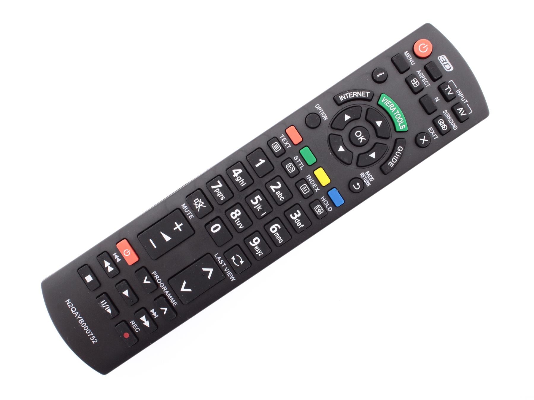 Replacement TV Remote Control for Panasonic N2QAYB000752