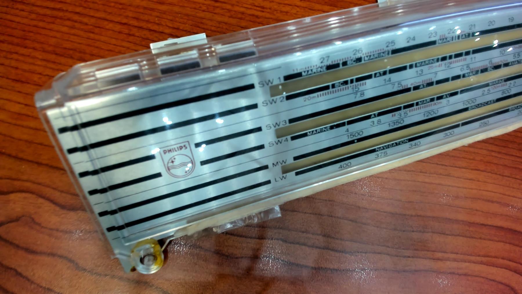 Philips L6X38T Front Glass FM/AM Dial for Vintage Radio