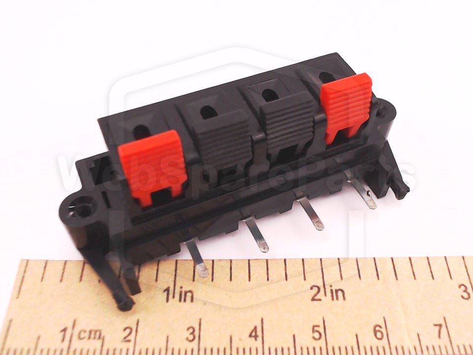 Philips FC-W Series PCB Speaker Terminal Connector for Vintage Audio Repair