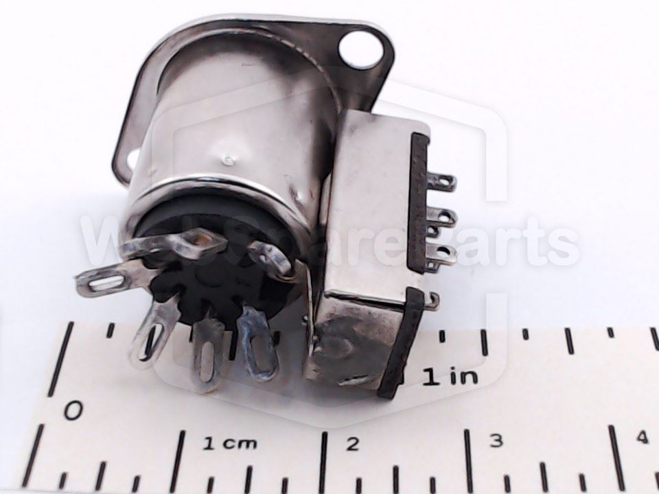 8-Pin DIN Wall-Mount Socket Connector with Switch for Vintage Audio Repair