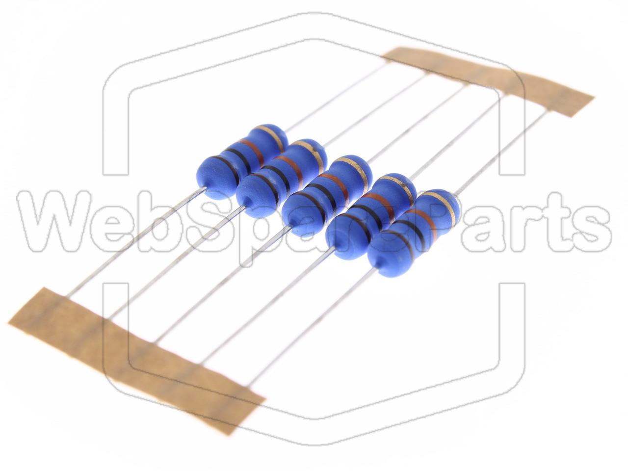 5x Résistance du film métallique 10kR 2W ±5% Ø5x12mm
