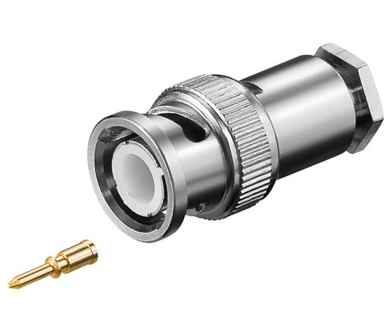 BNC Male Crimp Connector for RG6 Cable