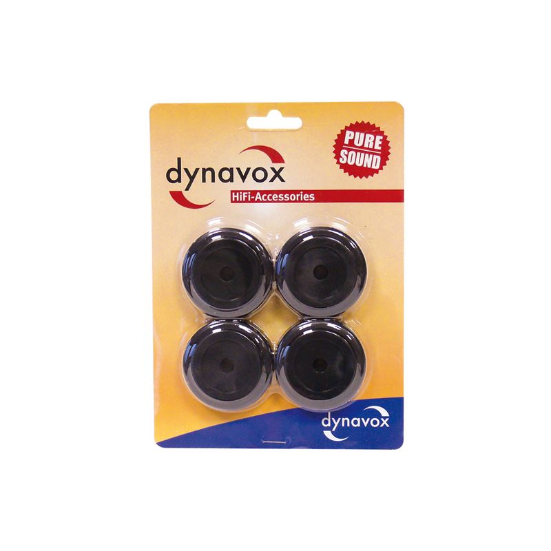 Dynavox aluminum feet for HiFi devices, set of 4, black