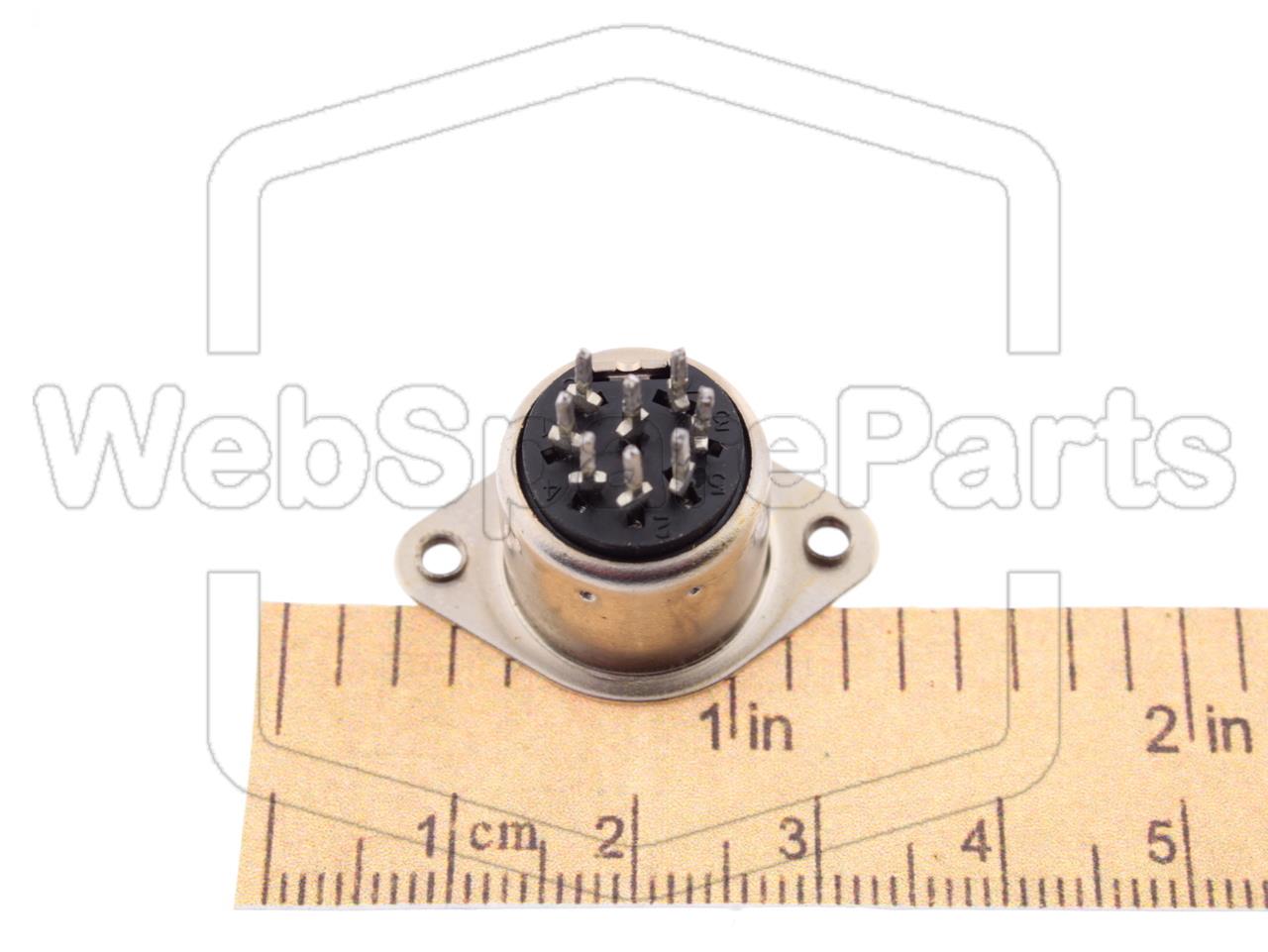 8-Pin DIN Wall-Mount Socket Connector for Vintage Audio Equipment Repair
