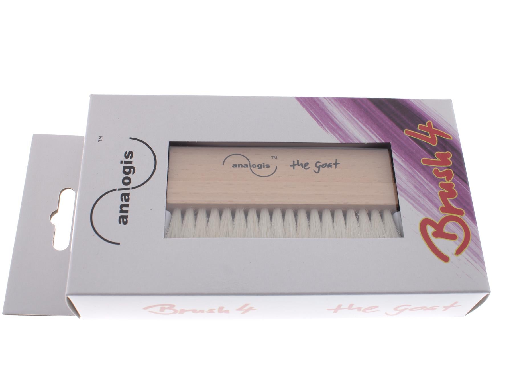 Analogis Brush 4 “The Goat” Record Cleaning Brush – Natural Goat Hair with Beechwood Handle