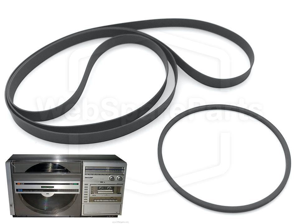 Belt Kit For Turntable Record Player Sharp VZ-3000