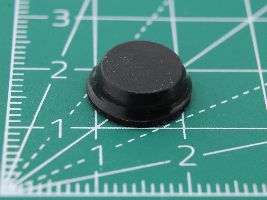 Picior rotund din cauciuc autoadeziv Ø12mm x Ø9.5mm x înălțime 4