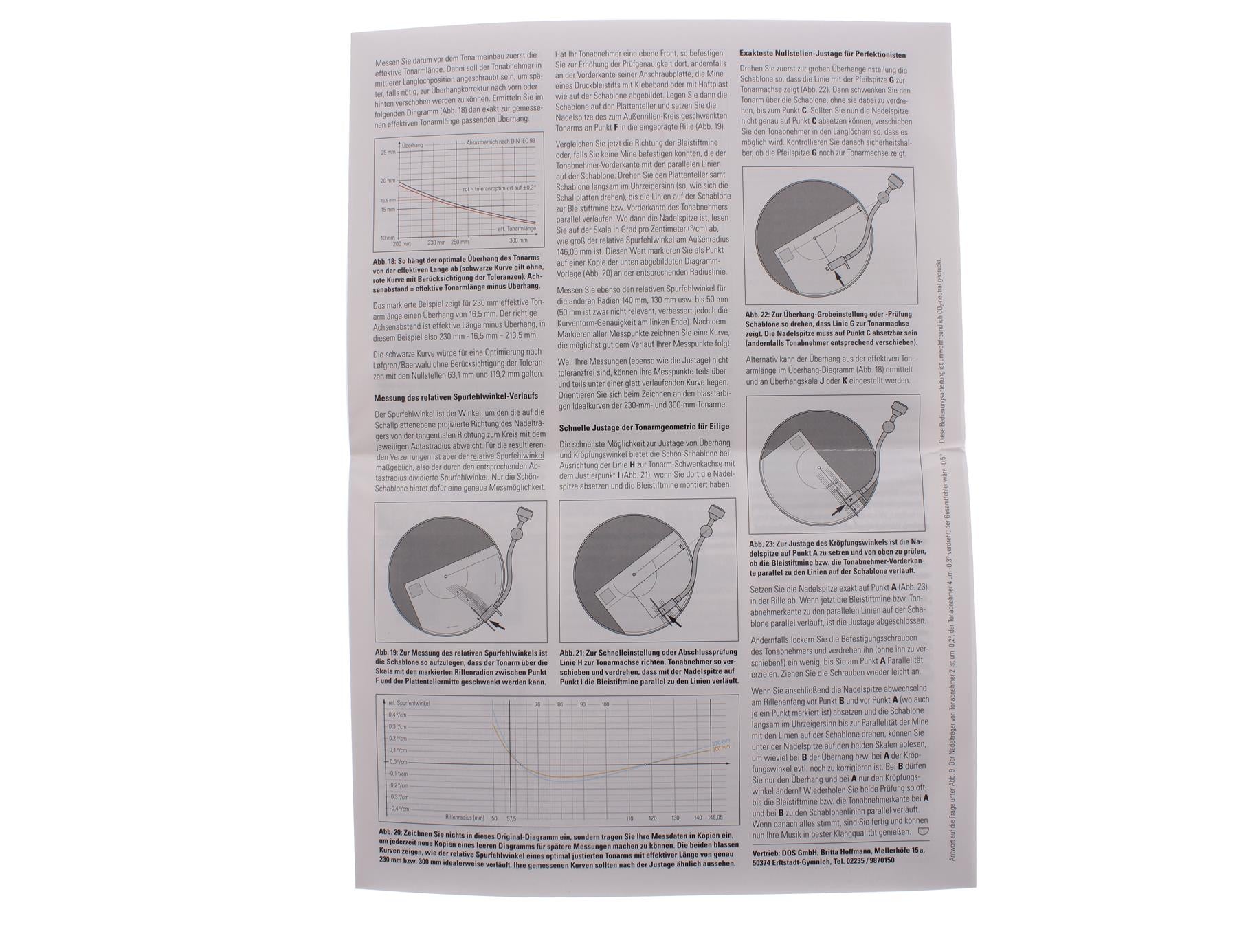 ELAC Measure and Adjusting Gauge MKII for Tonearm and Cartridge Alignment