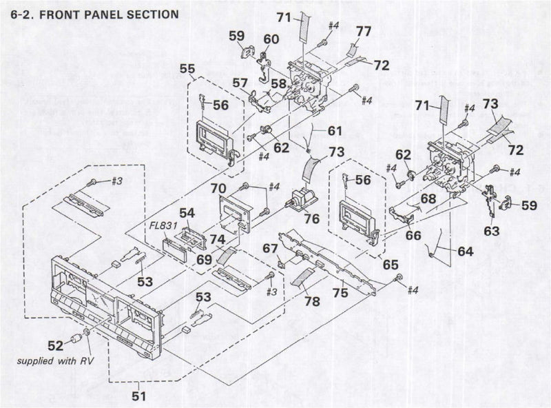 Sony Part Number 3-354-960-01 SPRING (LOADING R), TORSION Pos.(64)