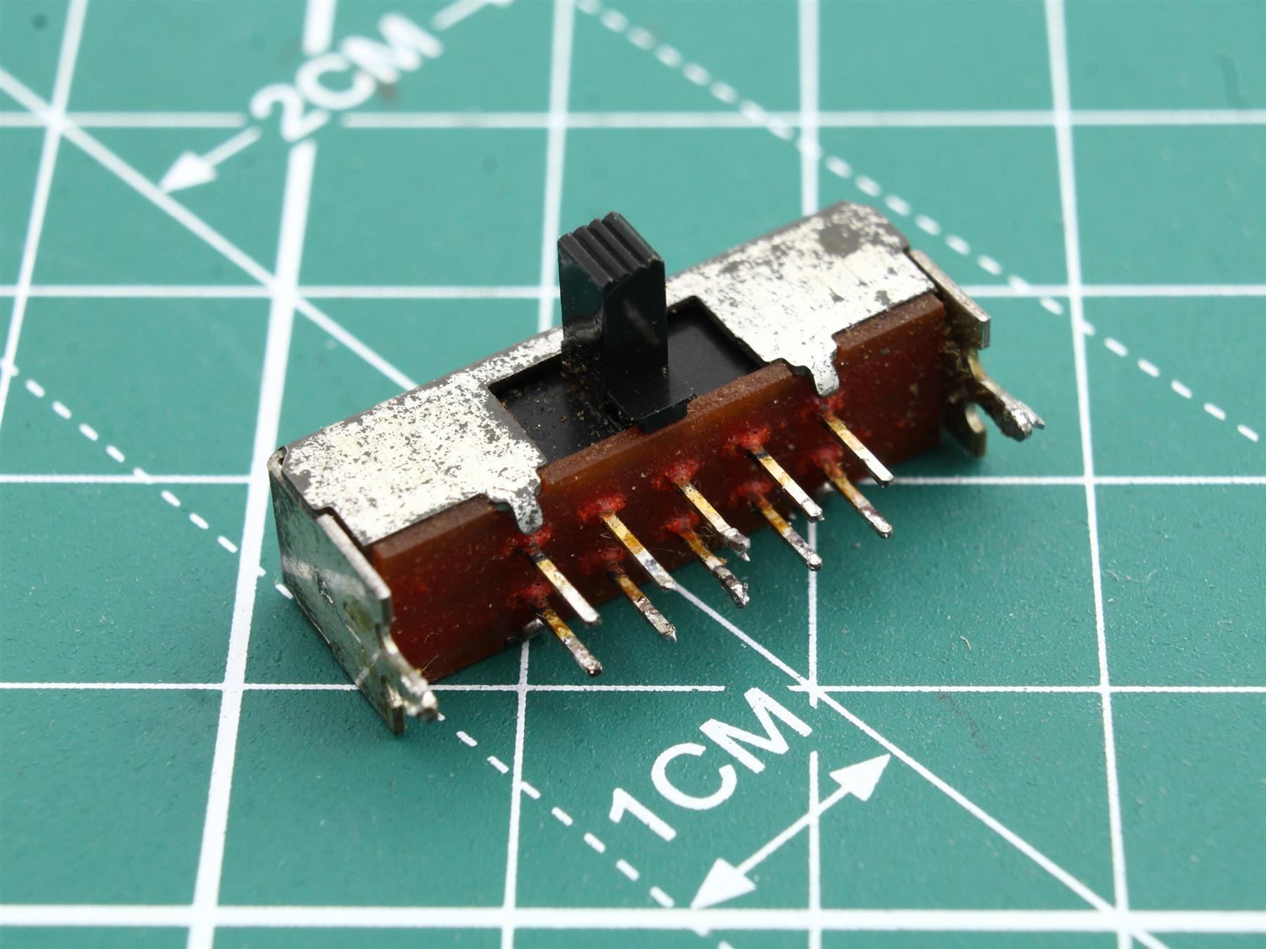 Sharp WQ268E 3-Position 10-Pin PCB Slide Switch for Vintage Boombox Repair