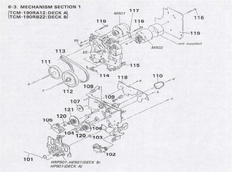 Sony Numéro de pièce A-2003-474-A MOTOR (REEL) ASSY