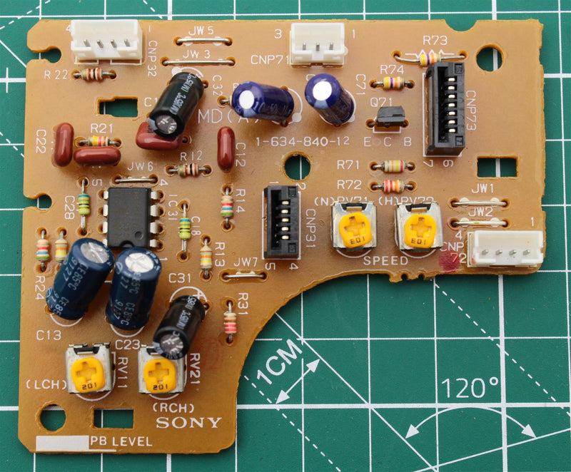 Sony Numéro de pièce 1-634-840-12 MD(A) PCB BOARD CASSETTE DECK PLAY (Only)