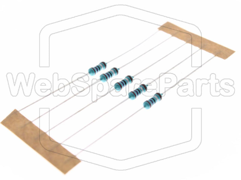 5x Metallic Film Resistance 2.7R 0.6W ±1% Ø2.5x6.8mm