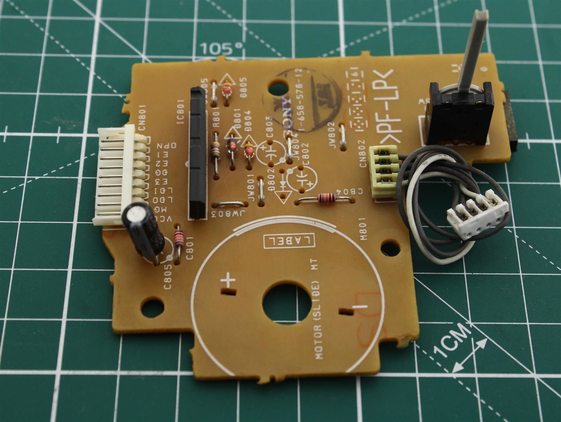 Replacement MOTOR (SLIDE) BOARD  Pos.(262) for Sony HCD-RX100AV CD Player Mechanism
