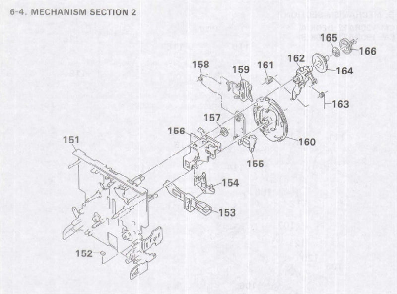 Sony Numéro de pièce 3-359-456-01 SPRING (TRIGGER SPRING). TORSION Pos.(161)