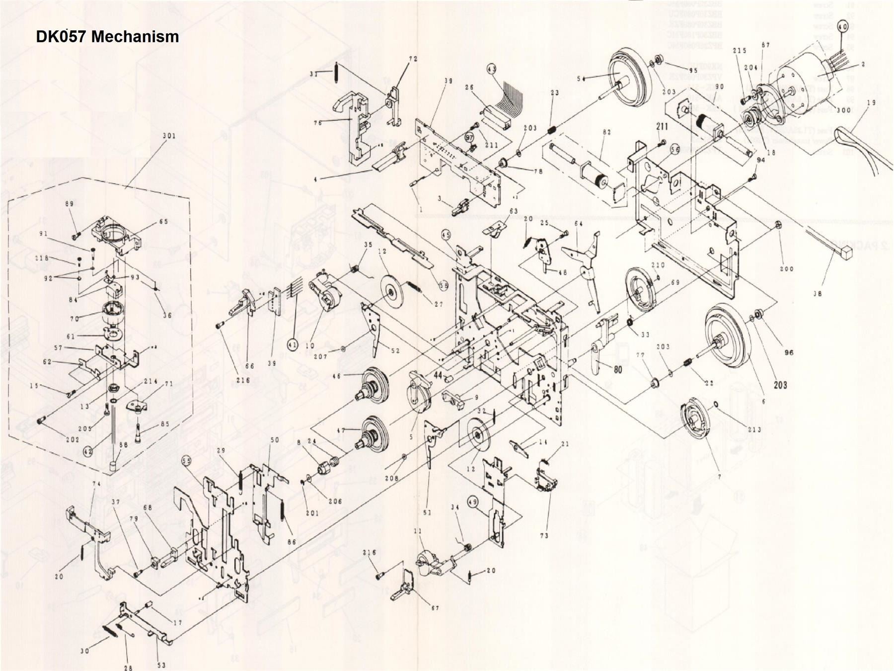 Mechanism Cassette Screw for Pioneer DC-X88Z (Position 89)