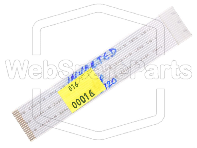 Flat Cable invertido de 17 pinos L=120mm L=22,58mm