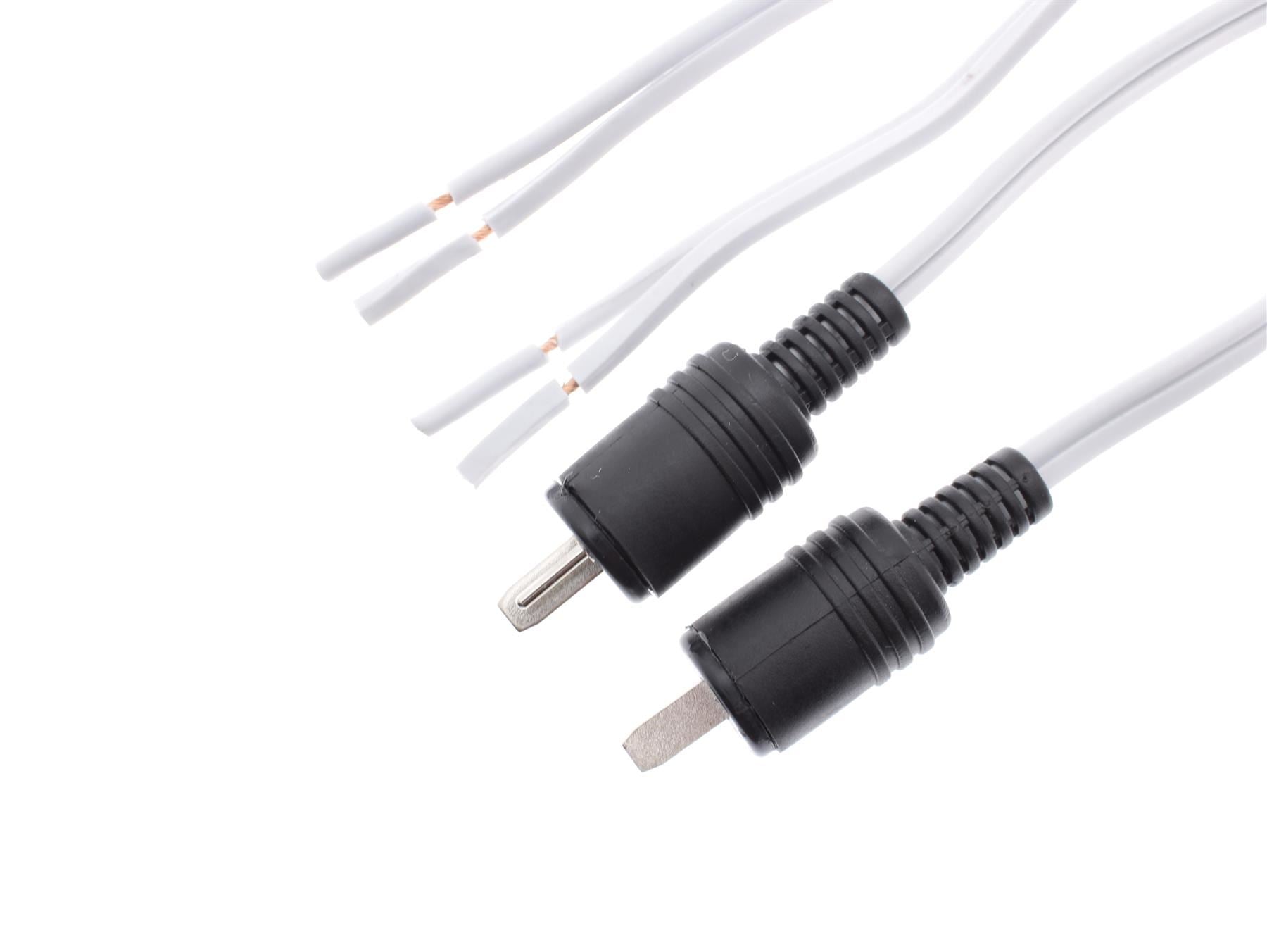 2-Pin DIN to Bare End Speaker Cable Pair for Bang & Olufsen [3 meters each]