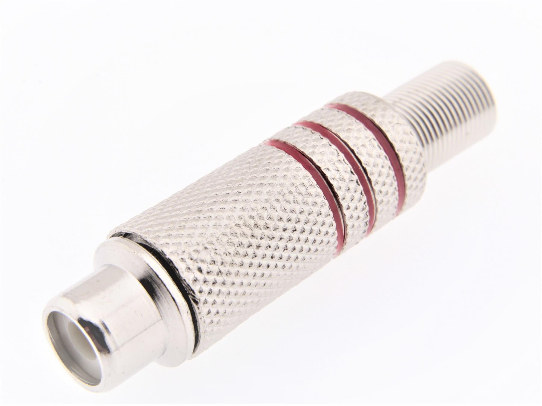 RCA Female  Metal Plug for Cable [Red]