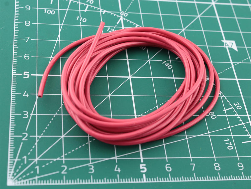 Armored Cable for Vintage Amplifier and Radio Restore Projects [Red Cable 2 meters]