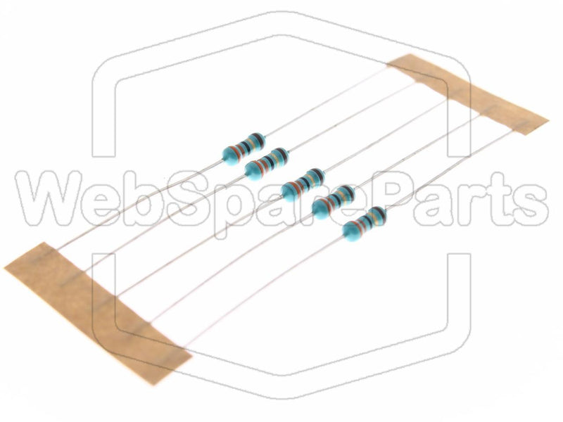 5x Resistência de película metálica 33R 0.6W ±1% Ø2.5x6.8mm