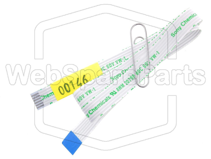 6 contacts Câble plat L=485mm W=9.10mm