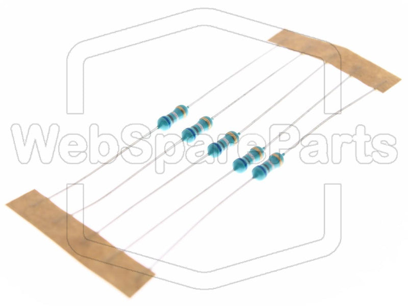 5x Resistência de película metálica 0.68R 0.6W ±5% Ø2.5x6.8mm