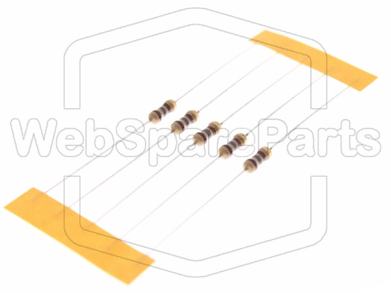 5x Carbonfilm modstand 180R 0.25W ±5% Ø2.3x6mm