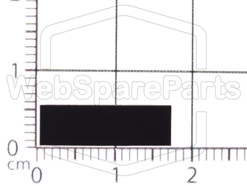 Rektangulær Gummifod Selvklæbende 16 mm x 5 mm Højde 3,6 mm  