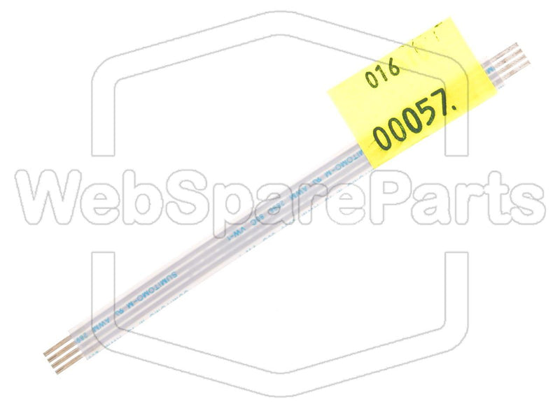 4 Pins Flat Cable L=100mm W=6.25mm - WebSpareParts